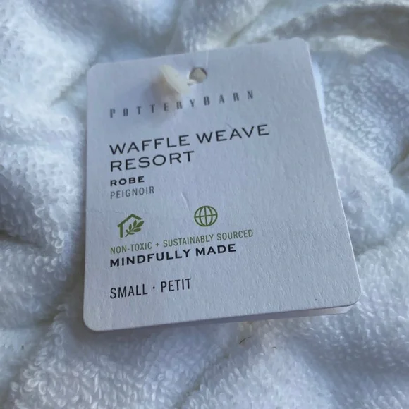 Pottery Barn waffle weave resort cotton terry bathrobe